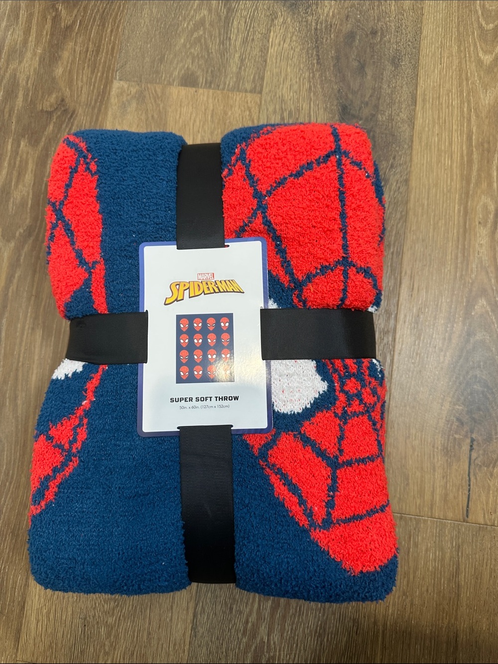Marvel Spider-Man Plush Throw Blanket - Navy & Red(61)